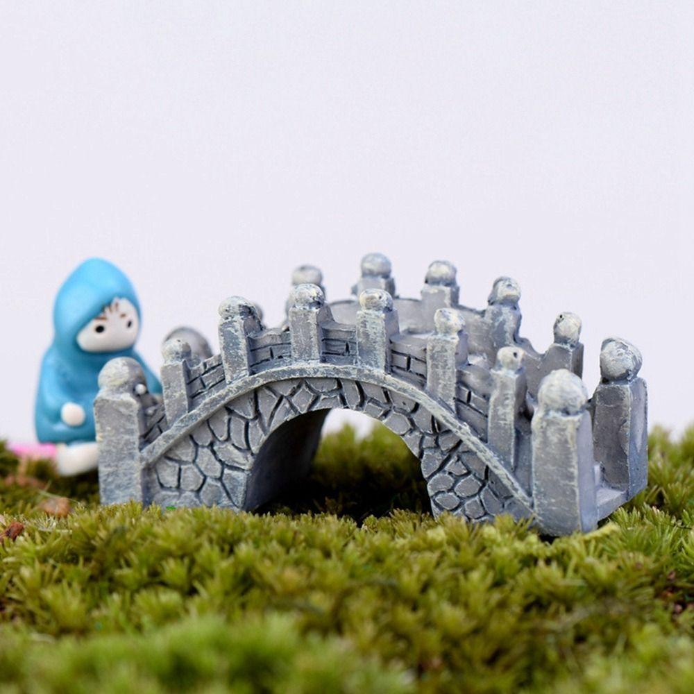 Micro-landscape Jiangnan Small Bridge Resin Craft Resin Bridge Miniatures Retro   Fairy Garden