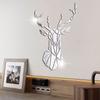 Decoration Self-adhesive Living Room Mural Mirror Surface Decals 3D Deer Head Stickers Wall Art