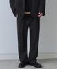 MUSINSA STANDARD Wool Blend Traditional One-Pleat Tapered Slacks [Charcoal Gray]