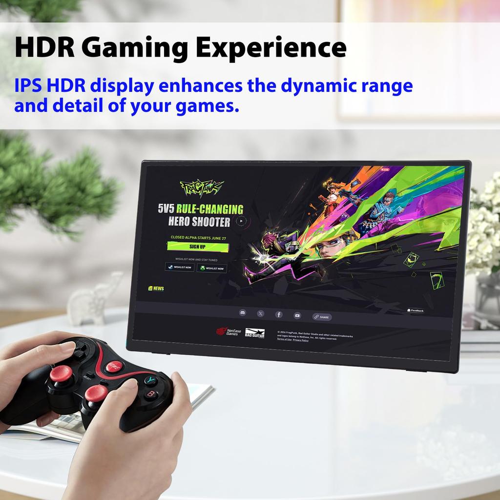 GeeekPi 1920x1080 Capacitive Touchscreen IPS Display Portable Screen Supports Installing Raspberry Pi 18.5" 100-120Hz Monitor, 5/4B/3B/3B+