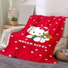 1pc. Hello Kitty Red Polka Dot Blanket - Perfect for Home, Office, Outdoor Use, Gift Idea, Suitable for Al
