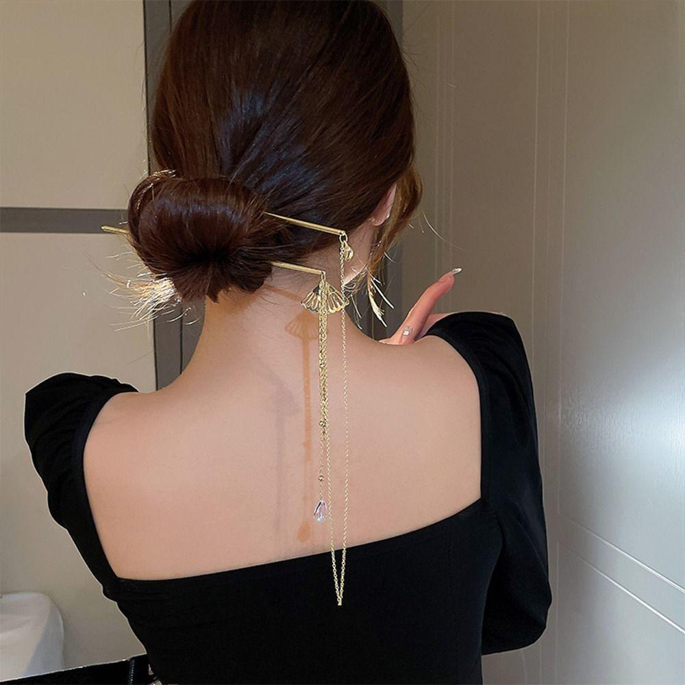 Holder Hair Clip Chinese Style Hairpins Double Tassel Hair Stick Hair Accessories Hair Fork