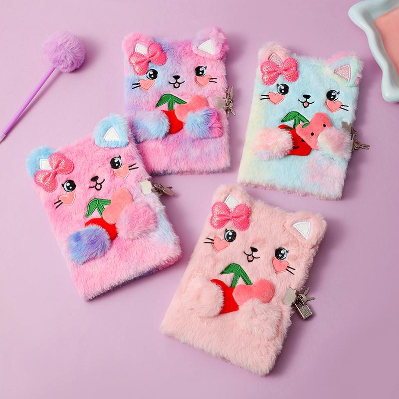 A5 Notitieboek Dagboek Met Slot, Cadeau Voor Meisjes van 6 7 8 Jaar, Schattig Kattennotitieboek Gelinieerd Journal Voor Meisjes, Geheim Dagboek Voor Meisjes