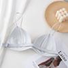 Traceless Beautiful Back Underwear Thin Internet Celebrities Gather Triangle Cup Without Steel Ring Sexy Small Bra Shoulder Thin Shoulder Straps