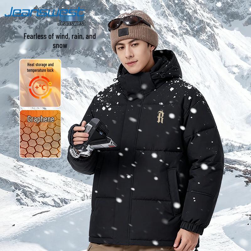 Jeanswest Men's Hooded Graphene Padded Winter Jacket