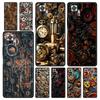 Mechanical Gear Pattern Phone Case Cover for Redmi 14C 10C Note 15 14 13 12 10 11 K40 Pro Plus 5G Shockproof Soft TPU Shell Bag