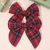 2pcs Retro Christmas Plaid Bow Hair Clips For Girls Festive Checkered Fabric Hairpins Holiday Parties Christmas Hair Accessories