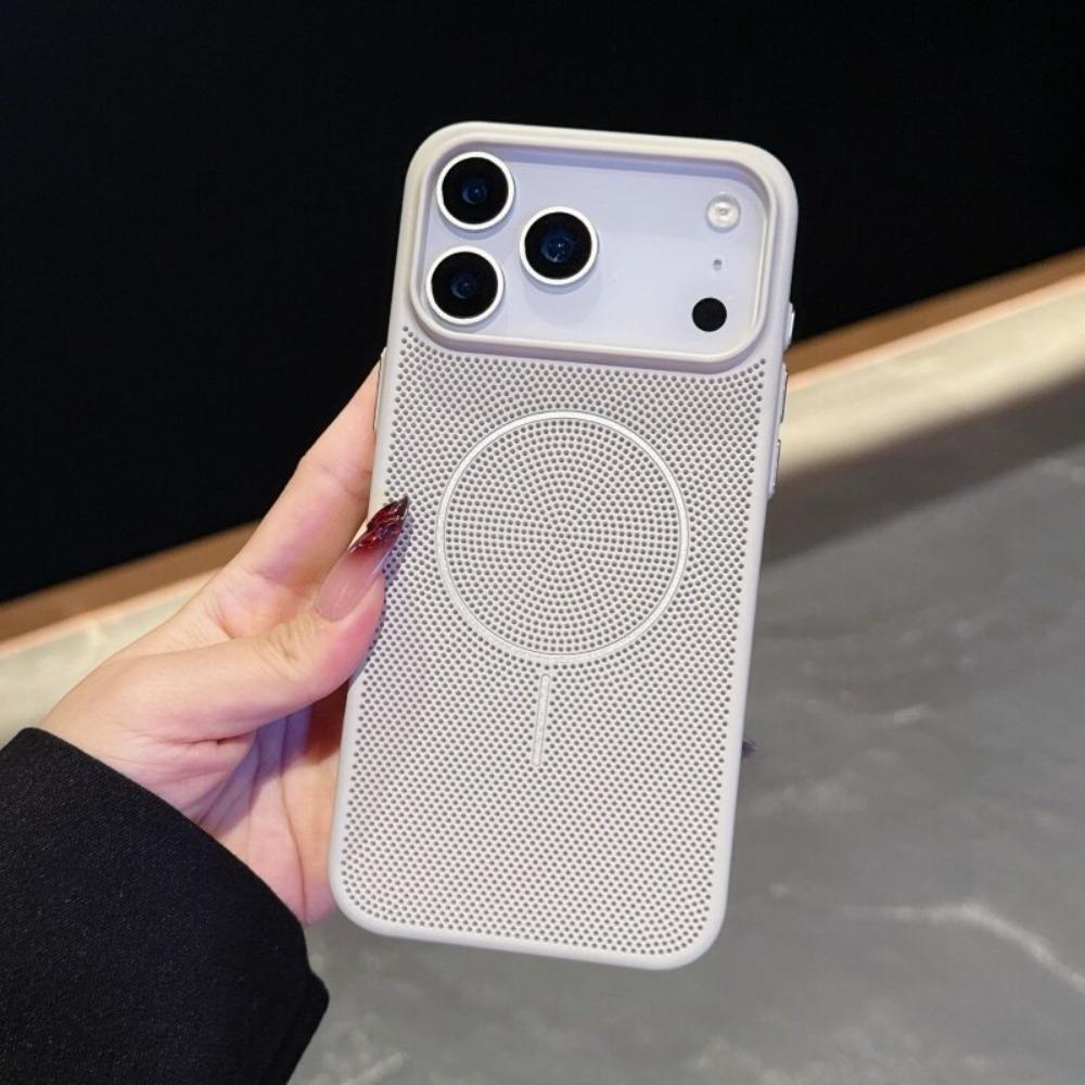 

High End Cooling Heat Dissipation Magnetic Phone Case For IPhone 17 16 15 14 13 12 Pro Max Plus Breathable Shockproof Back Cover iPhone17 Pro Max