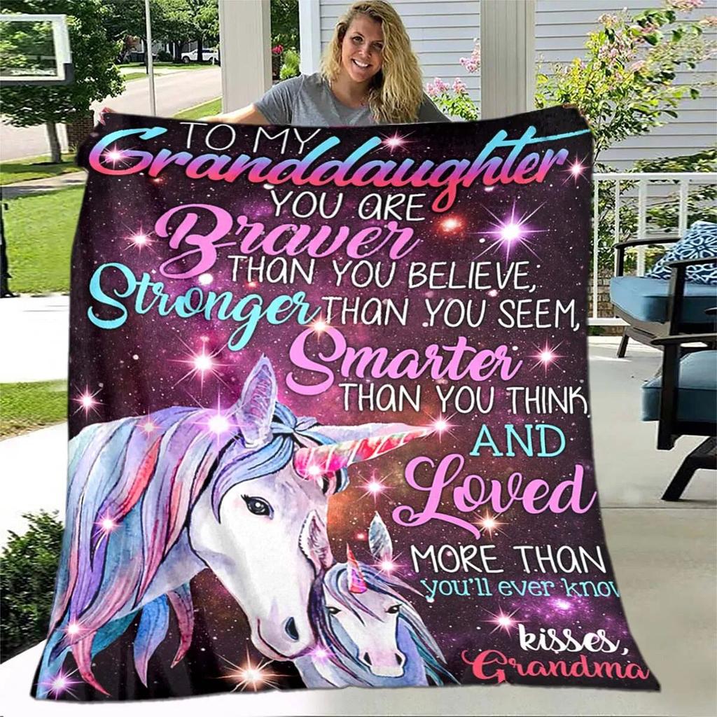 Tochterdecke, bedruckte Decke, Flanell, Sofa, „To My Daughter“-Decke, Löwe, Tiger, ich liebe dich, Mama, Papa, Wolf, Geschenke für die Tochter