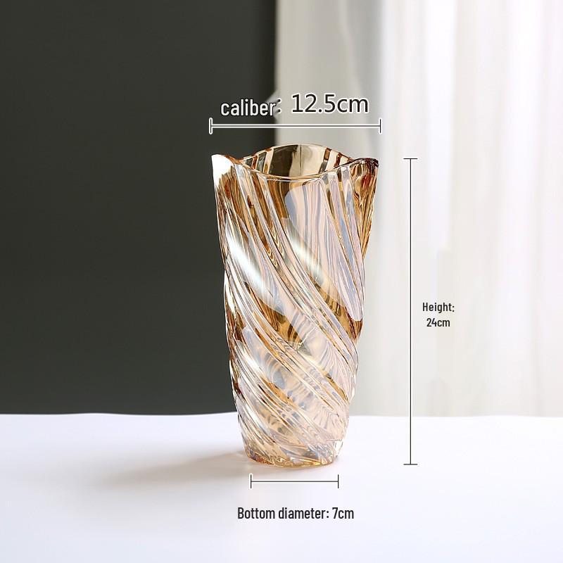 High-End Transparent Glass Crystal Vase for Fresh Flower Arrangements