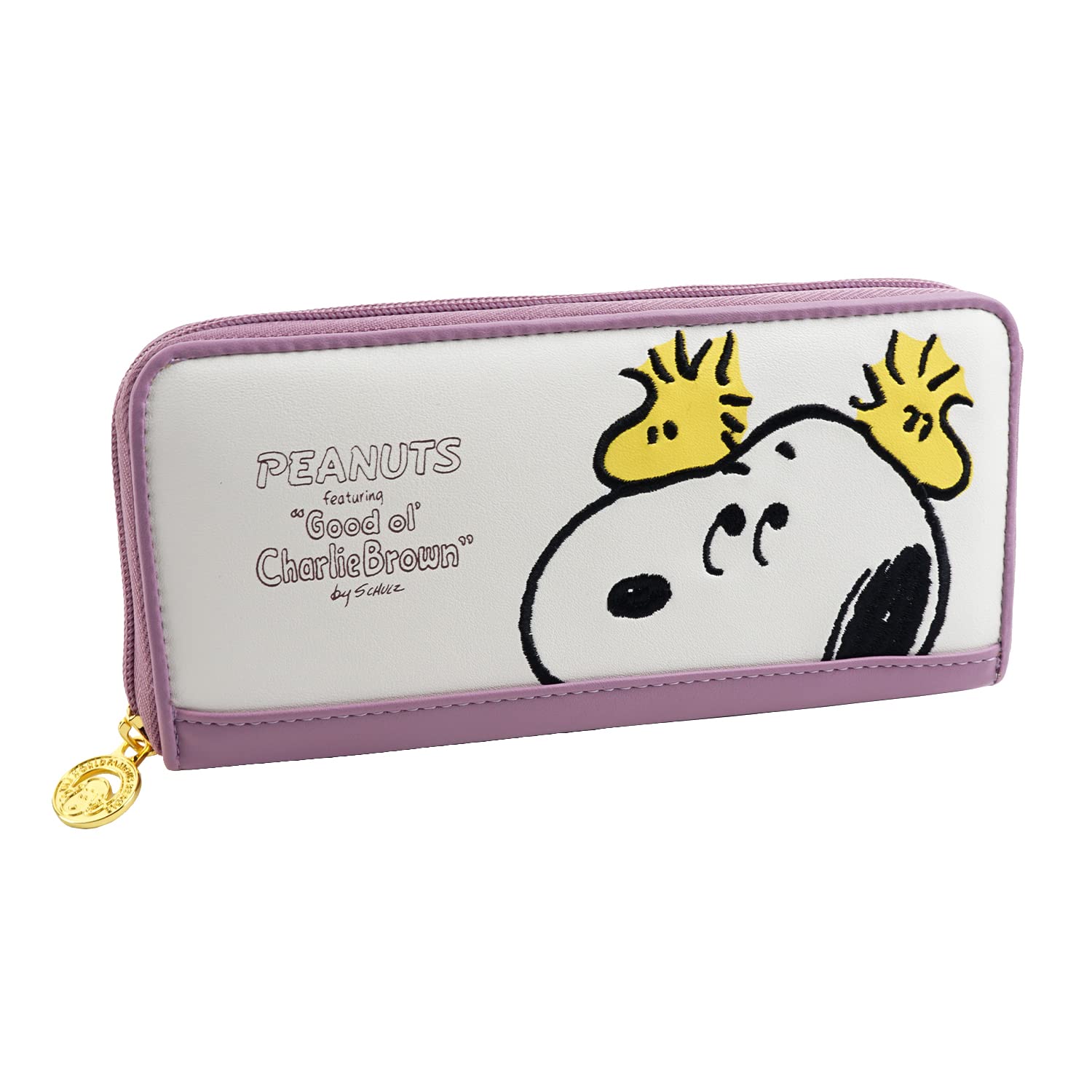 

Snoopy Long For Coin Purse Cute Peanuts SNOOPY PEANUTS Character Large Christmas [E-mono] Wallet, Wallet, Women s Wallet, Adults, Embroidery, фіолетовий