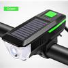 3 Modes Solar Bicycle Front Light With Horn USB Rechargeable Led Mountain Bicycle Lamp Bell Headlight Bike Light 7