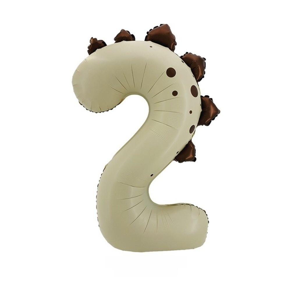 Matte Finish Dinosaur Theme Balloons Number Shape Birthday Party Balloons For 1-3 Year Olds