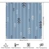 Modern Bathroom Shower Curtain Nordic Forest Print Pattern, Waterproof Fabric, Easy Cleaning, Room Decor Accessories For Home Ba