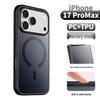 Compatible with Apple 17Promax: Magnetic, Skin-Feel, Drop-Proof Frosted Phone Case with AI Button.