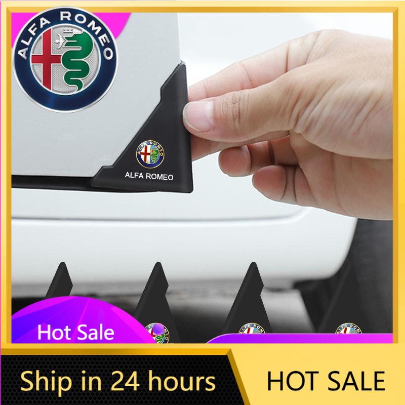 Car Stickers For Alfa Romeo 2pcs Auto Logo Car Door Guard Edge Corner Protector For Alfa Romeo Mito Brera 147 Giulietta 159 156 