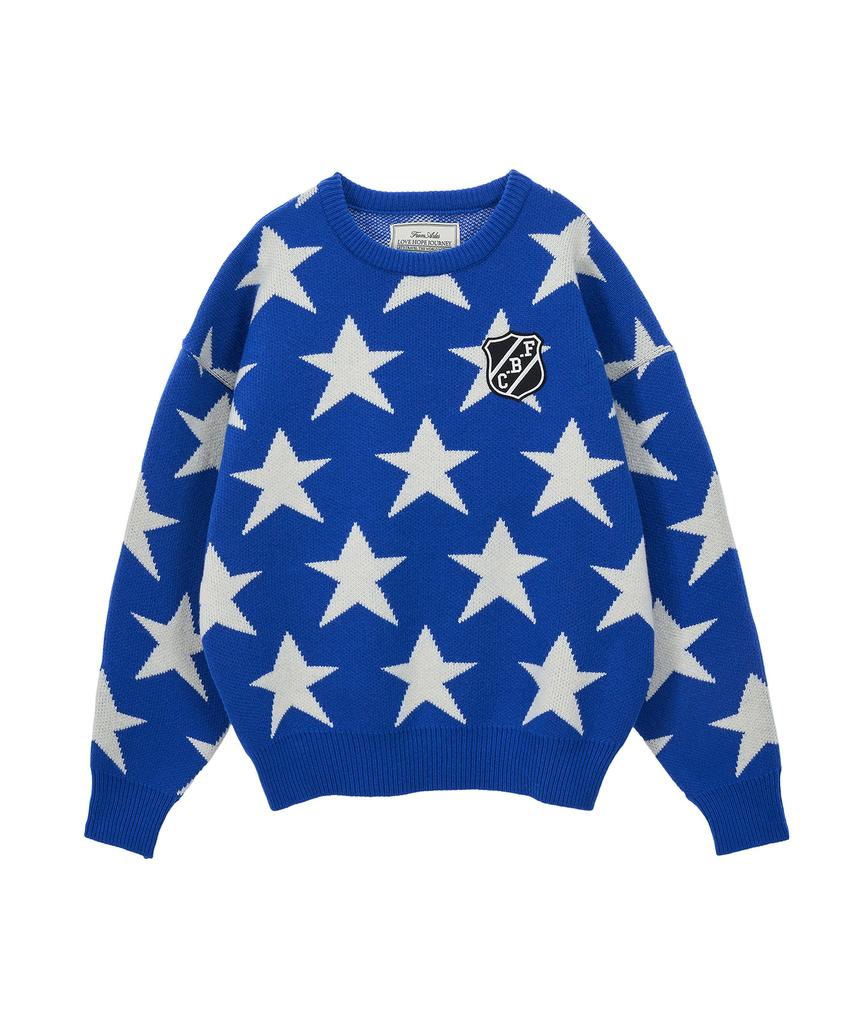 Peulomaleul 80S Vintage Graphic Knit / Blue