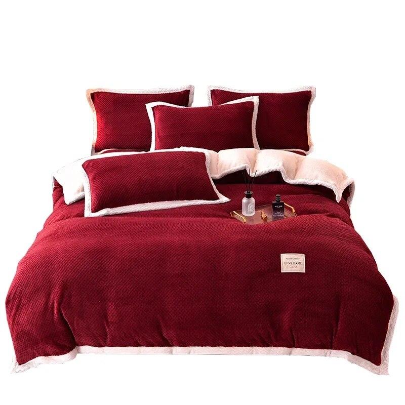 

Детский кашемировый бархатный пододеяльник для спальни, утолщенный синий простой пододеяльник, комплект постельного белья, пододеяльник Twin Queen King 1pcs 220x240cm