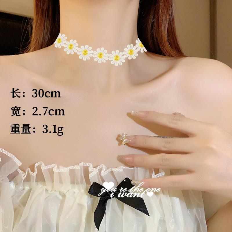 Embroidery Label Water Soluble Accessories Lace Cloth Sticker Lace Embroidery Flower Neck Strap Collar Choker Neck Chain Collarbone Chain Item