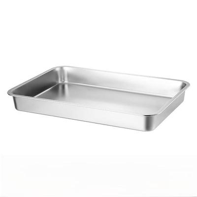 Jiyoushi Edelstahl Tiefer Rechteckiger Flacher Tablett