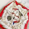 Elegant Korean Style Silk Scarf: 70cm Versatile Thin Square for Women's Neck Protection