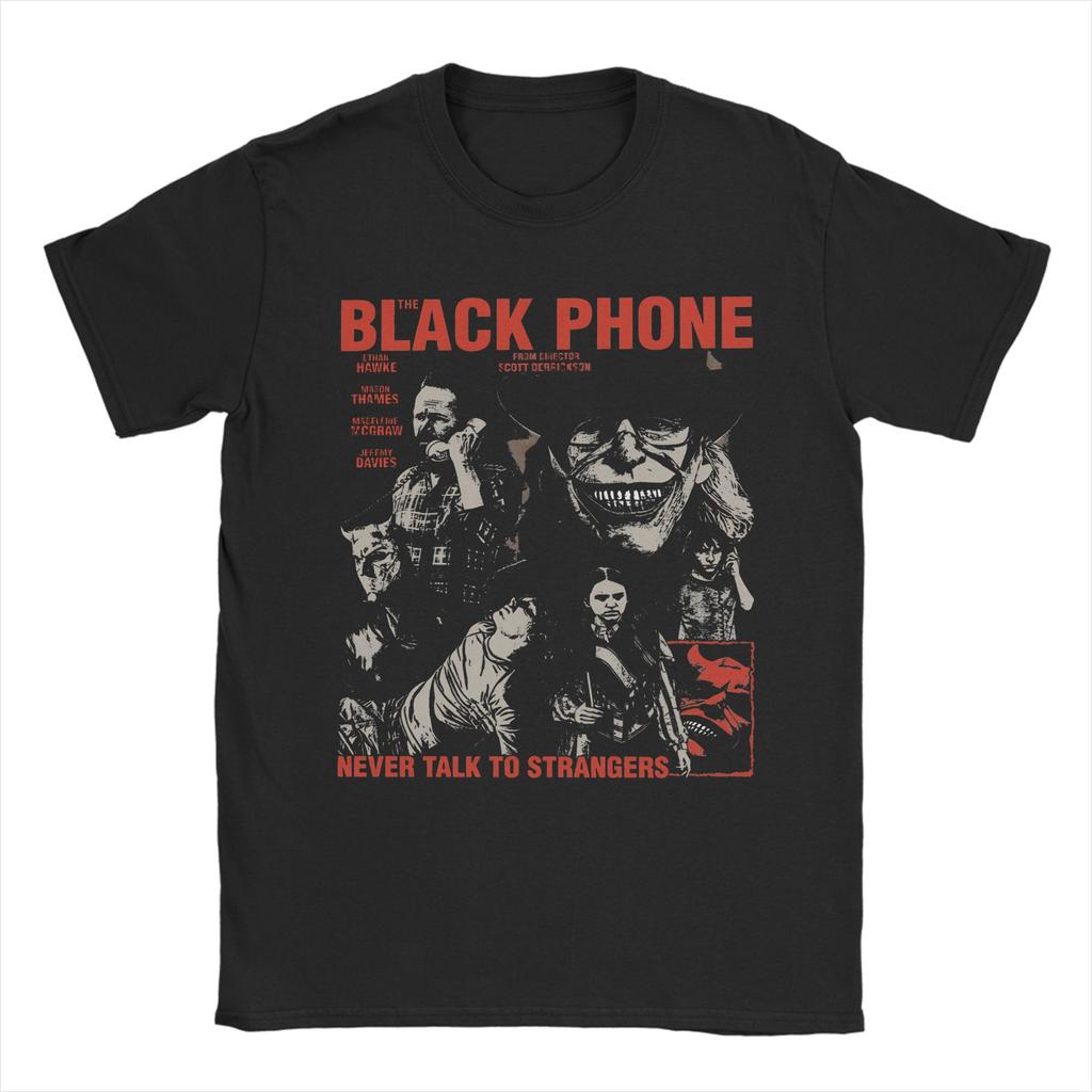 Fashion The Black Phone Horror Movie T Shirt For Unisex Cotton Tee Shirt Short Sleeve Clothes