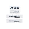 Emblém Mercedes Benz AMG A35 Turbo 4MATIC - Stříbrné Černé Písmena Vhodné pro W176 W177 Blatník Auta Víko Zavazadlového Prostoru Zadní Vysoce Kvalitní Logo Nálepka YX4