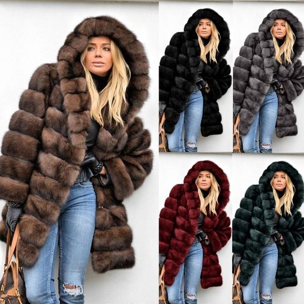 Giacca Invernale Bambina - In Pelliccia Sintetica, Rosa, Con Cappuccio, Per Età 2-10 Anni - Foto 6