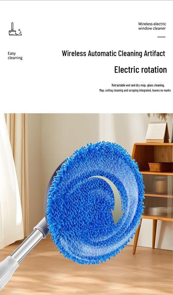 Automatic Electric Window Cleaning Robot with Telescopic Rod