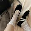 Sheepskin Version~ Retro Round Head Shallow Mouth Casual Sports Shoes Mary Jane Shoes Flat Ballet Shoes Women's Versatile Single Shoes