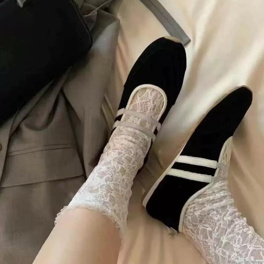 Sheepskin Version~ Retro Round Head Shallow Mouth Casual Sports Shoes Mary Jane Shoes Flat Ballet Shoes Women's Versatile Single Shoes