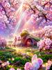 Full Drills Diamond Painting Dream Pink Garden Landscape Cross stitch Diamond Embroidery DIY Artist Living Wall Decoration