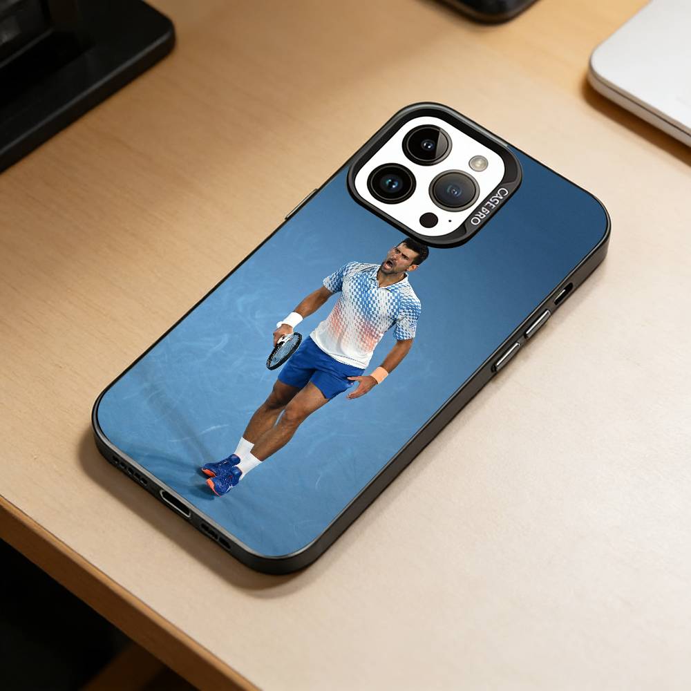 

GOAT-Novak Djokovic Phone Case For iPhone 17,16,15,14,13,12,11 Plus,Pro Max,XS,Colored Silver Plated Inside Cover iPhone16e