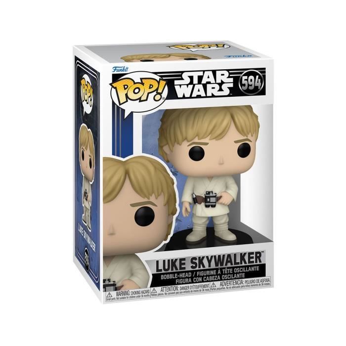 Figurine Funko POP! - Star Wars - Luke - 9 cm - Blanc - Adulte - Mixte