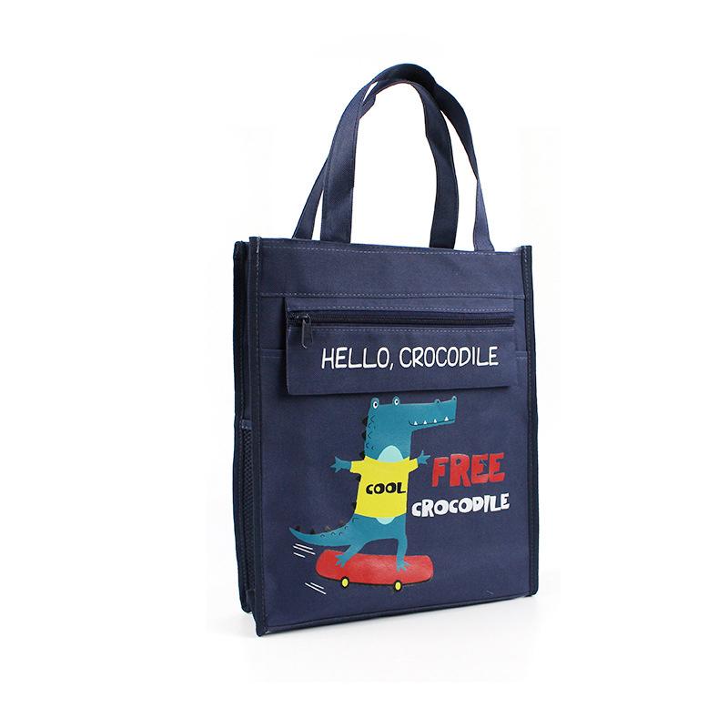 Portable File Handbag Large Capacity Tote Bag Simple Student Training Carrying Books Stationery Storage Bags Tutoring Bag