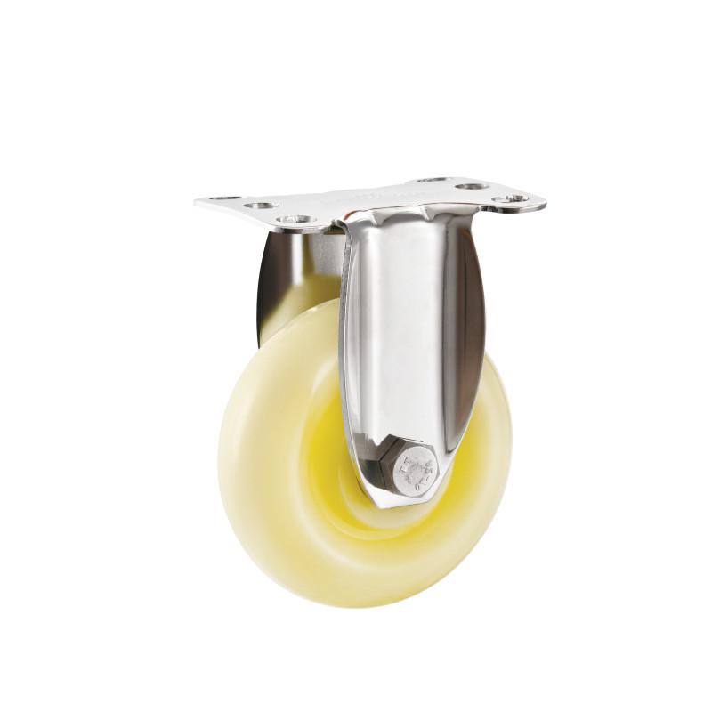 Medium 304 Stainless Steel Wear-Resistant Casters with Brake – 3", 4", 5" Nylon Wheels for Hand Carts & Shelves