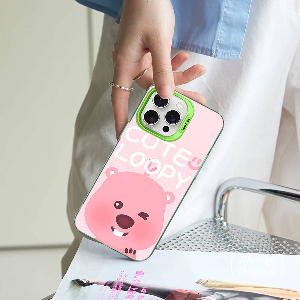 Cute Cartoon L-Loopys Phone Case For IPhone 17 16 15 14 11 12 13 Pro Max Pro Plus Colored Silver Cover