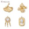 Pendentifs décoratifs plaqués or 18 carats pour boucles d'oreilles, breloques fleurs/soleil/lune pour bijoux, accessoires pour la création de bracelets DIY