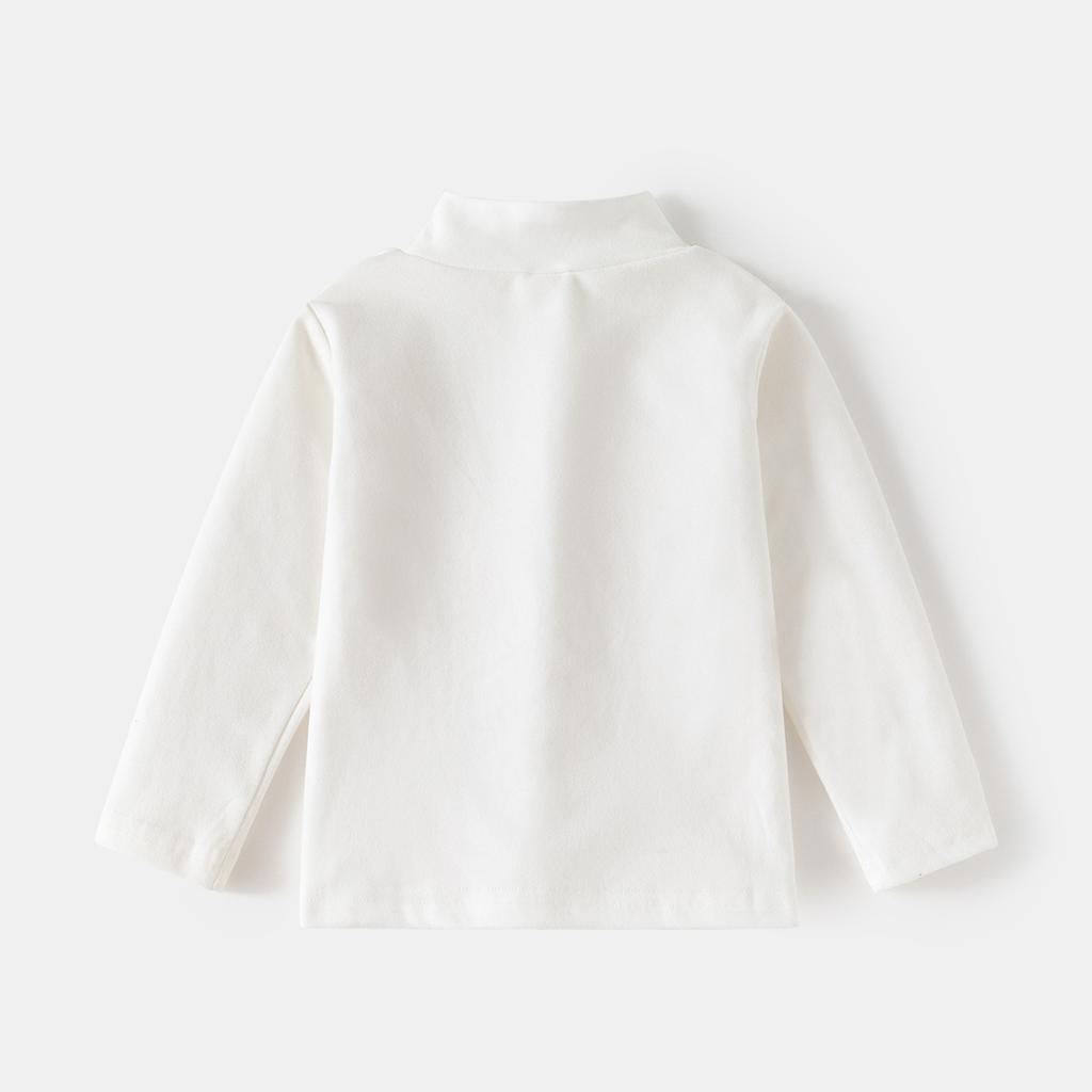 Children's long-sleeved T-shirts autumn and winter new boys' and girls' turtleneck base coats, baby warm tops, children's clothing