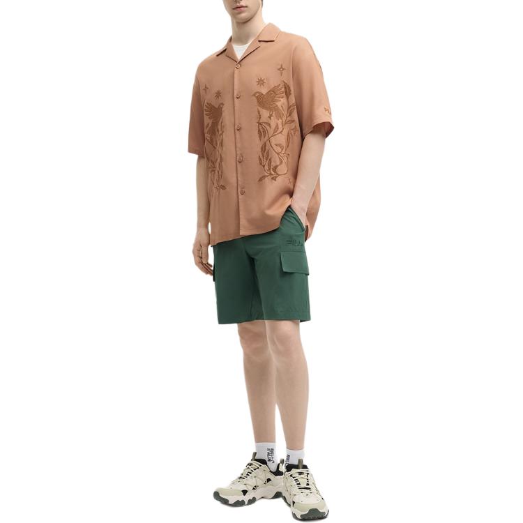 Men's Shirt FILA SS25 Shirt Men's Dark Night Orange