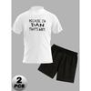 Casual Men's Short Sleeve T-Shirt and Shorts Set Comfortable Outdoor Daily Outfit