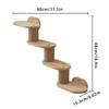 Cat Four Steps Stairway Wall Mounted Wooden Stairs Ladder Climber Shelf Perch for Scratching, Climbing, Jumping and Relaxing