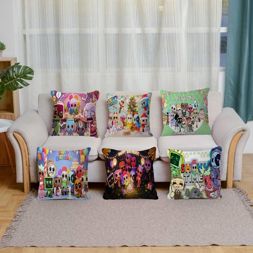 Cute Game Dandys Worlds Cartoon Pillow Cover Soft Decor Throw Pillow Case xcm Couch Home Decor for Living Room Party Gift