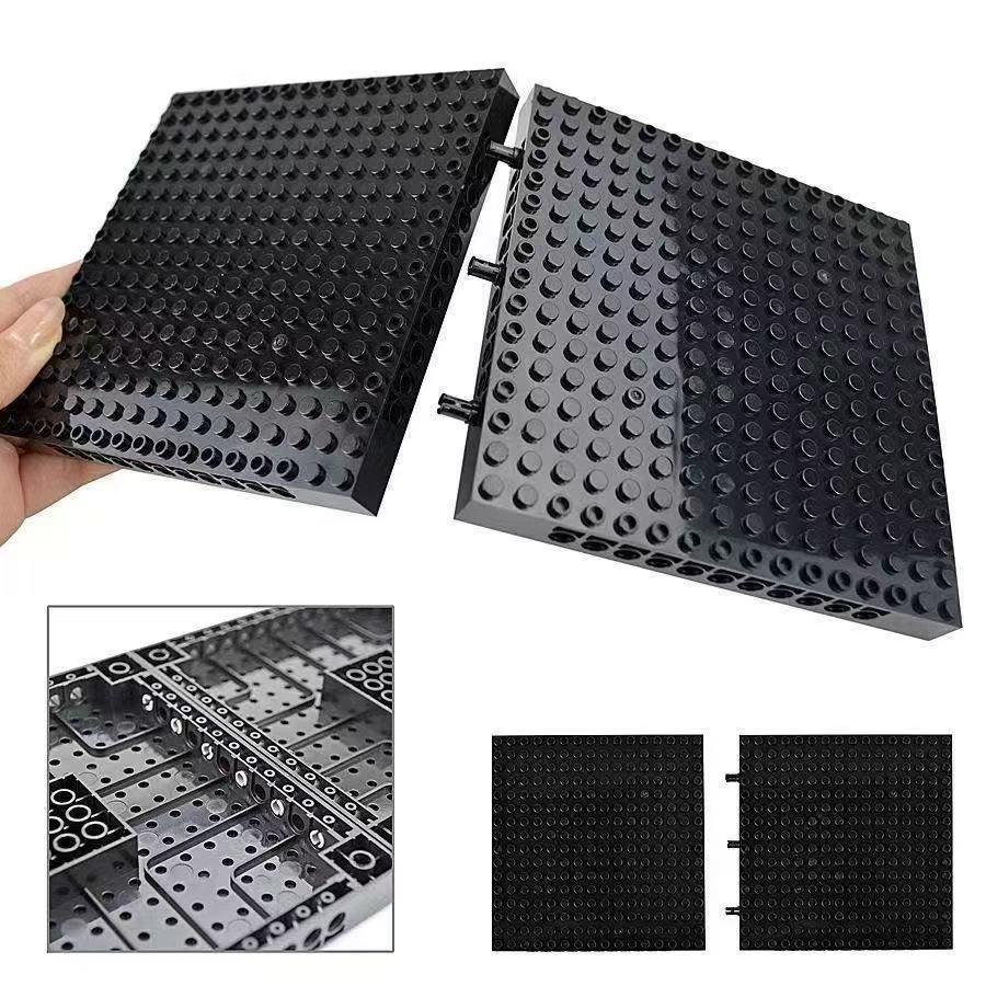 Lego-Compatible 16x16 Brick Plate Base with Holes for Creative Assembly