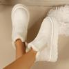 Plus Size Women's Thick Sole Winter Snow Boots - Fur-Lined, Low Cut, Warm Velvet Style
