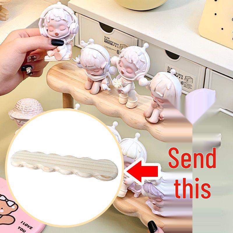 Solid Wood Tiered Display Shelf for Collectibles & Plants