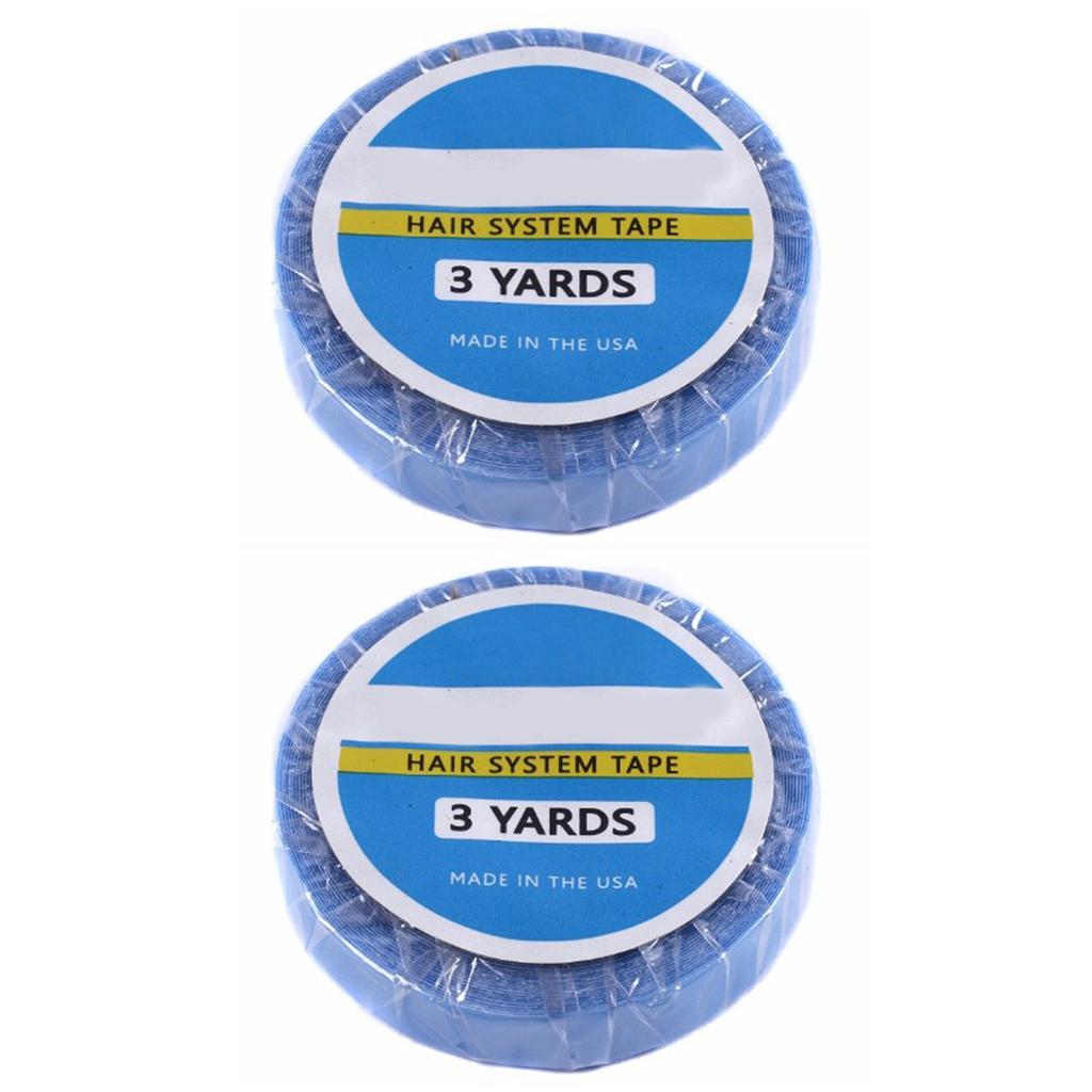 2 Rolls Wig Support Tape Waterproof Sweatproof Strong Adhesive Hair System Tape Roll 8.9ft Length