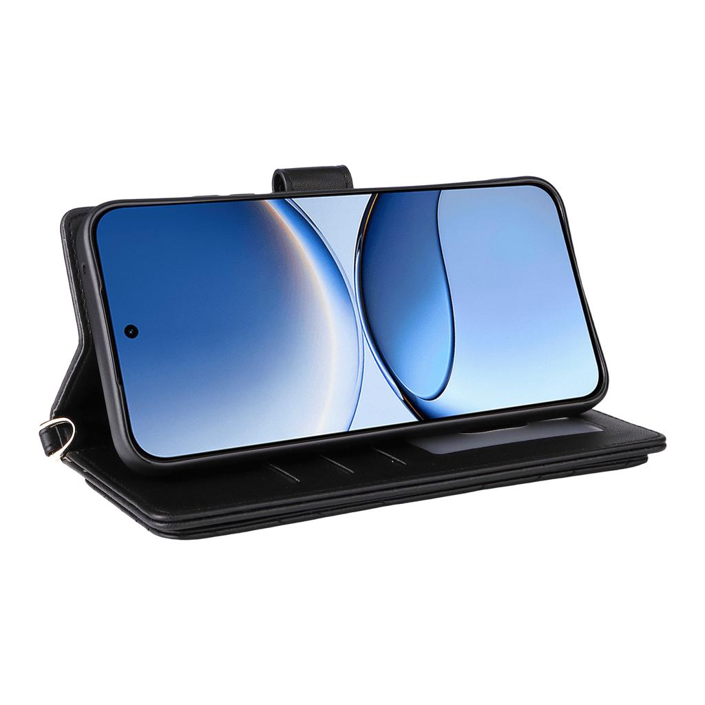 For Xiaomi Redmi Turbo 4 Pro 5G/Poco F7 5G Case with Shoulder/Wrist Strap Leather Phone Cover Stand Wallet