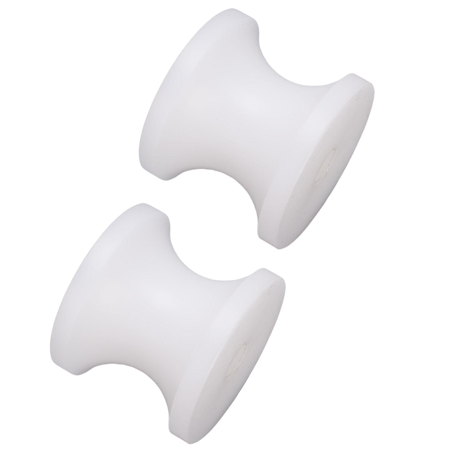 

2 ШТ. Ролик для лодочного прицепа 1,97x1,69 дюйма Белый носовой ролик для лодки Нейлоновый носовой упор Колоколообразный ролик для яхт