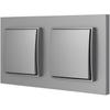 Light Switch Two Single Mini Dwarfs, Silver Color